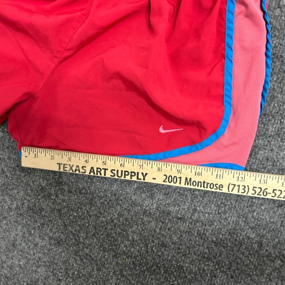 Nike Athletic Shorts Womens Size M Red Dri-Fit Running Mesh Trim Lightweight